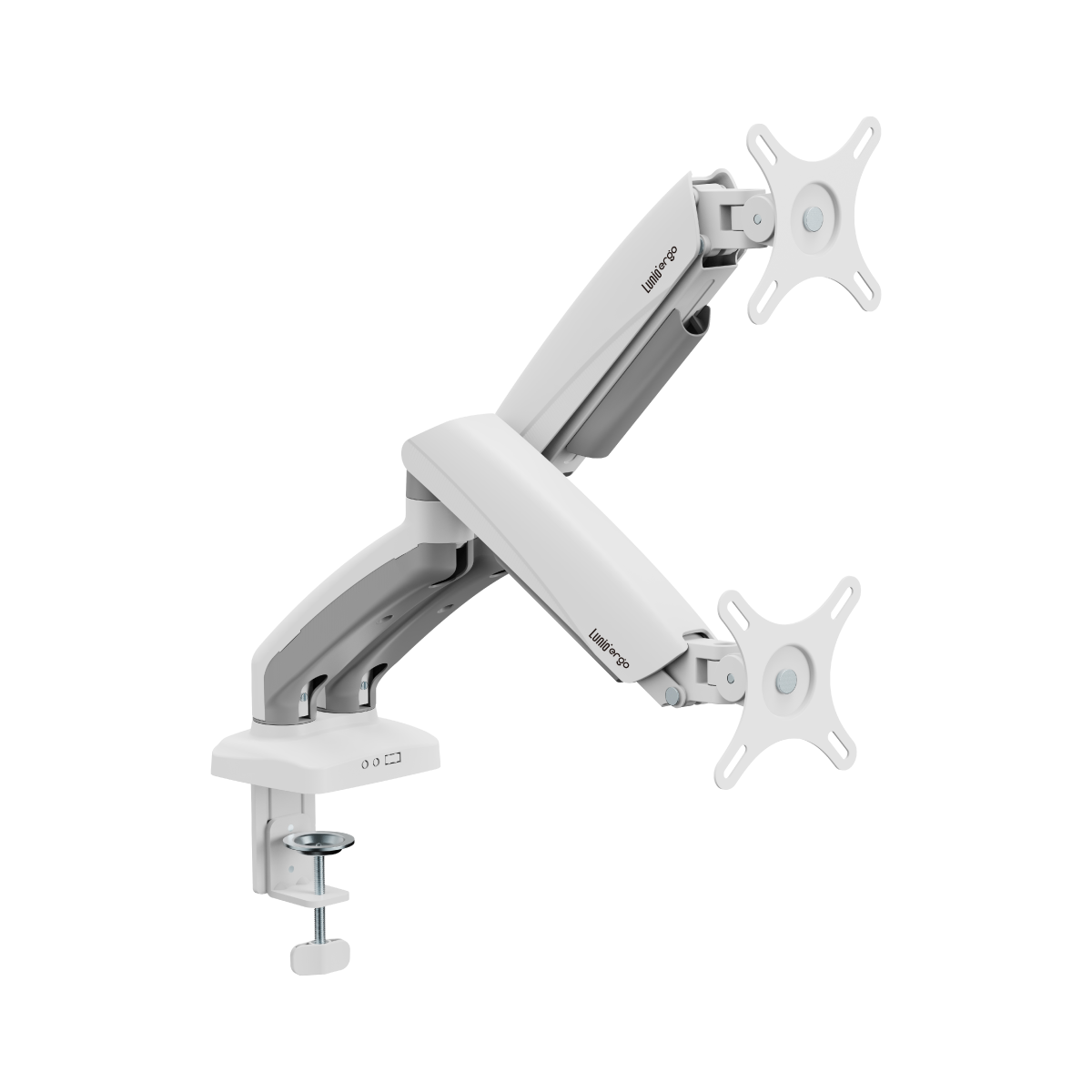 แขนจับจอ LUNIO ERGO MONITOR ARM CYBOT สีขาว 2 แขน หมุนได้360°_0